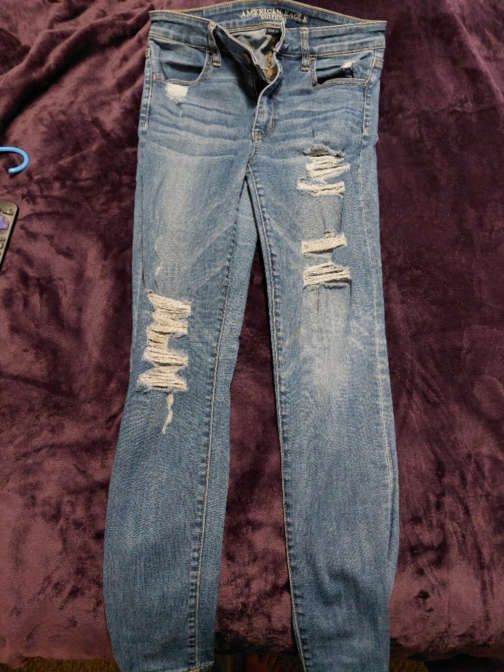 American Eagle Hi-Rise Jegging Distressed Skinny Jeans Size 8 Regular